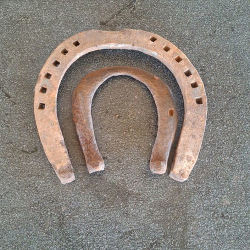 Horseshoes used, set of two, one large and one small