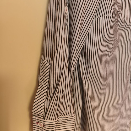 Bill Cost striped shirt like new, size M, white and blue