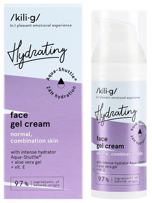 Kili.g Hydrating Face Gel Cream new, 50 ml for normal combination skin