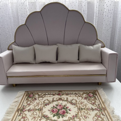 Leather designer doll sofa 1:6 scale new
