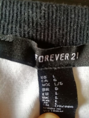 Forever 21 μπουστάκι size L σαν καινούργιο, άσπρο και μαύρο