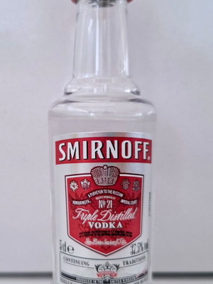 Smirnoff Vodka collectible miniature sealed, plastic bottle