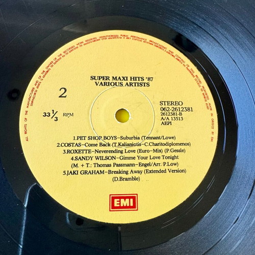 Super Maxi Hits 87 LP like new, Pop