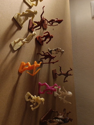 Cowboy and Indian figures used, set of 14