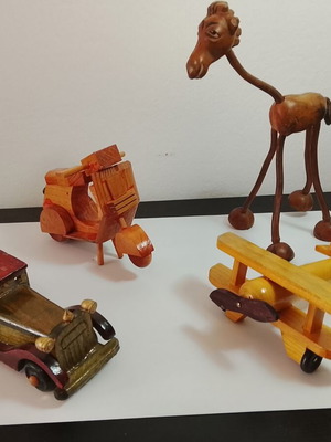 Vintage wooden handmade toys pack of 4 used