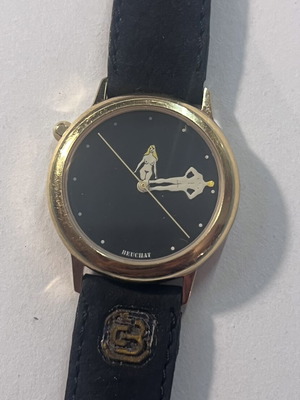 Beuchat 34mm vintage watch Eroticism and watchmaking model like new, black strap