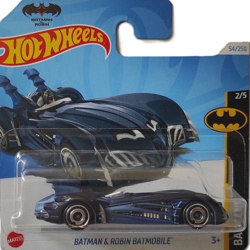Hot Wheels Batman & Robin Batmobile blue new
