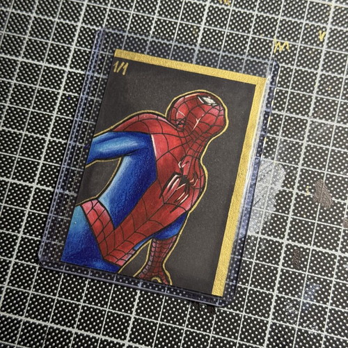 Spider Man Custom 1/1 Hand Drawn Card new