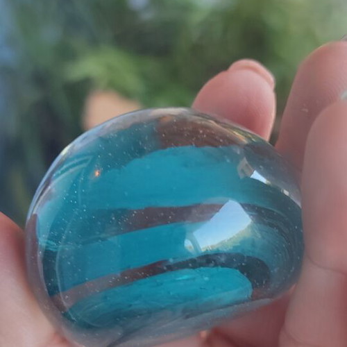 Crystal ball with blue waves new