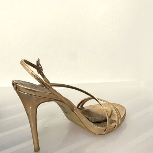 Guess women's sandals pink gold like new size 39 heel 10cm