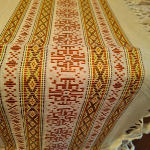 Cretan traditional woven linen vintage 100% cotton new