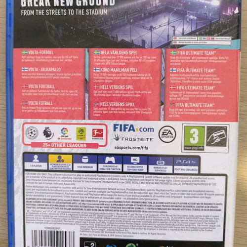 FIFA 20 for PS4 like new with all inserts