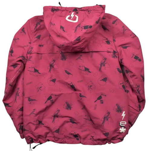 Emerson Hooded Jacket pink fleece lined used, size Large