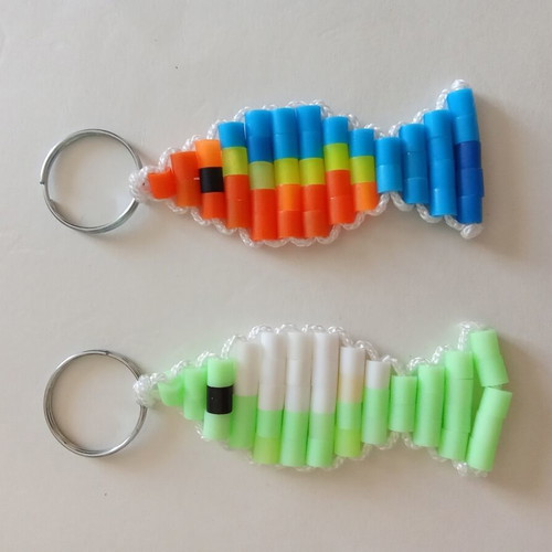 Handmade keychains unique set of two