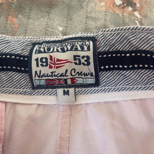 Geographical Norway Monte Carlo cargo shorts, men's size M, pink cotton