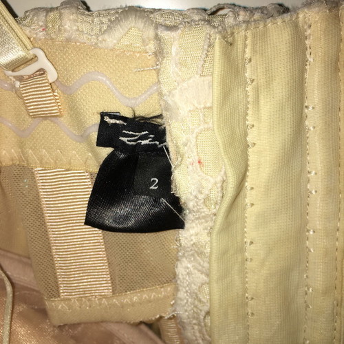 Zinas bustier ivory guipure used with removable straps size M/L