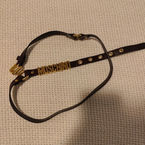 Moschino women's leather belt 95cm like new brown