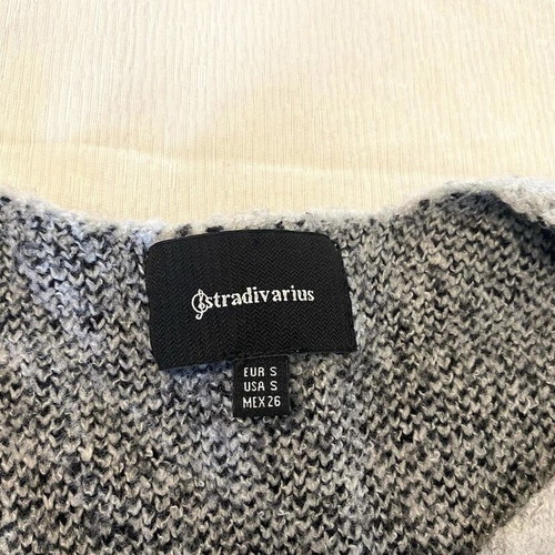 Stradivarius long cardigan like new, size S, black and gray