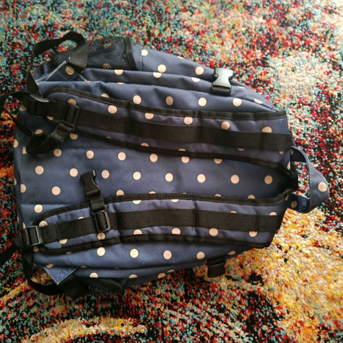 Backpack used for school and travel