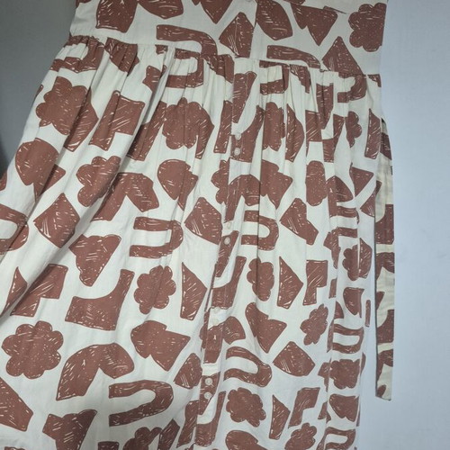 Compania Fantastica cotton dress with geometric patterns like new, beige and brown
