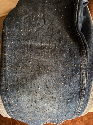 Zara jean with strass like new, blue, size M