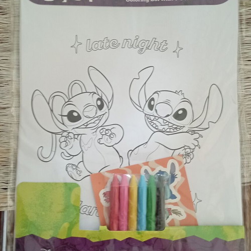 Stitch Coloring Set with 6 Colors 32x19cm new