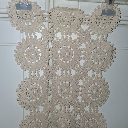 Crocheted doilies handmade, rectangular 40x25 cm, set of 3