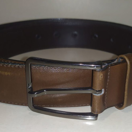 Brown leather belt