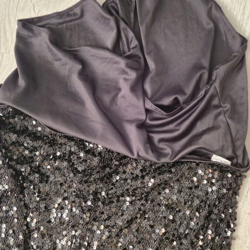Stradivarius pants black transparent with sequins like new