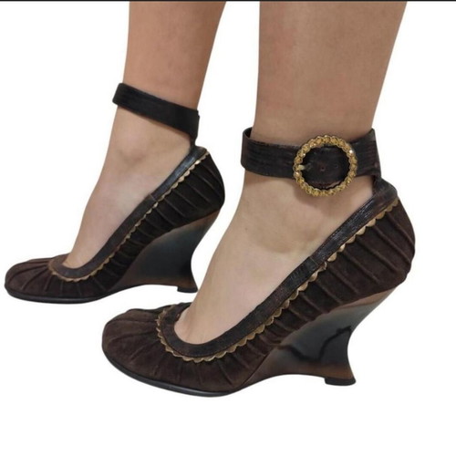 Unique Vintage Velvet Heels Roberto Botella size EU 38 like new