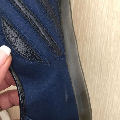 Miss Sixty dark blue satin sneakers used, size 40