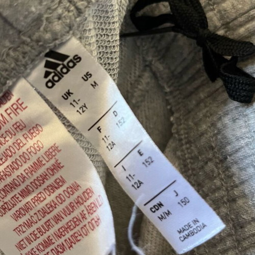 Adidas grey tracksuit 11-12y 152cm used with small tear