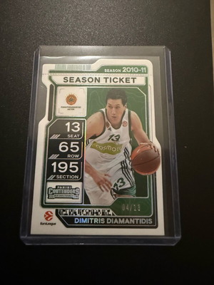 2025-26 Panini Contenders Euroleague Dimitris Diamantidis Ticket Stub like new