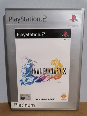 Final Fantasy X platinum θήκη και manual για PS2, μεταχειρισμένα