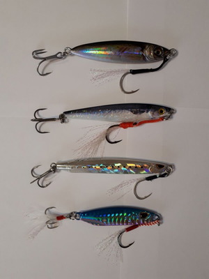 Fishing lures new, set of 4 pieces 40g, 35g, 30g & 30g
