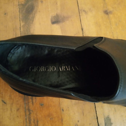 Giorgio Armani leather men's shoes like new, black, size 41