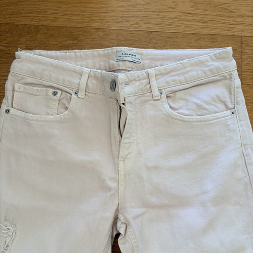 Zara pink ripped jeans size 38 used