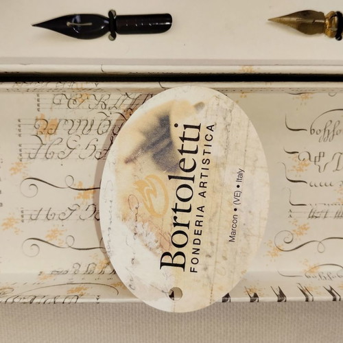 Bortoletti calligraphy pen set with Murano glass new