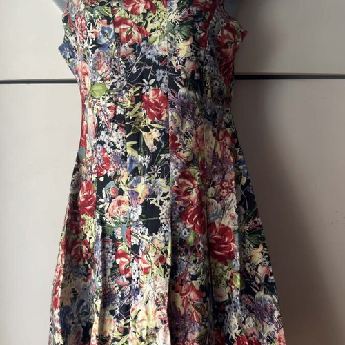 Cotton dress multicolor, size M, like new, Made in Italy
