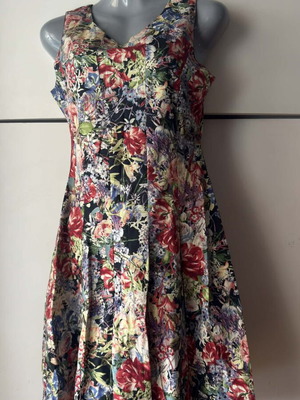 Cotton dress multicolor, size M, like new, Made in Italy