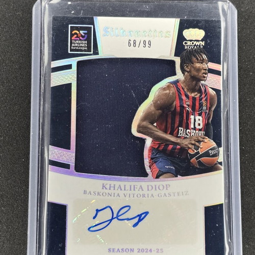 Khalifa Diop Patch-Auto 2024-2025 Panini Crown Royale EuroLeague card like new