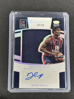 Khalifa Diop Patch-Auto 2024-2025 Panini Crown Royale EuroLeague κάρτα σαν καινούργιο
