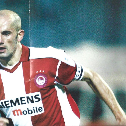 Predrag Djordjevic Olympiakos - Arsenal poster used, rare collectible