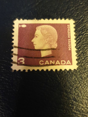 Γραμματόσημο Canada 3c 1963 μεταχειρισμένο, Scott #407 cameo