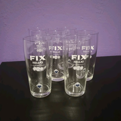 Fix beer glasses set of 6 0.30lt new unused with box