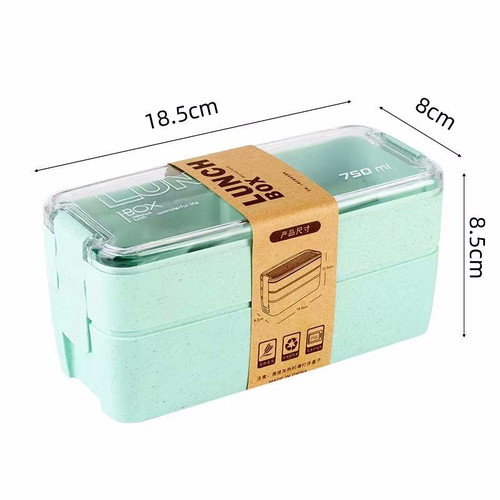 Lunch box modern 750ml with 2 containers and cutlery veraman new