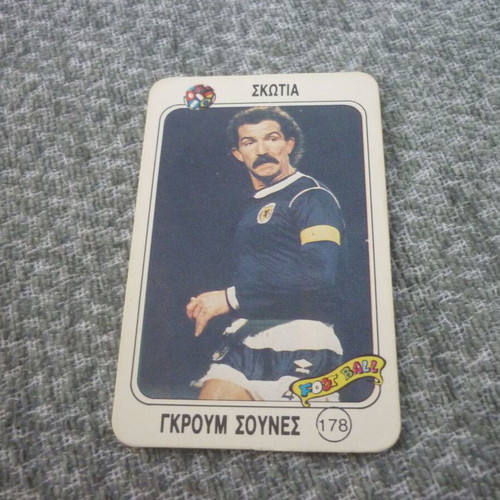 Groum Sounes Rangers Scotland collectible football card used 1987 #178