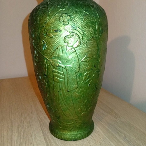 Chinese vase used, 24 cm, with paint wear