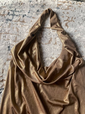 Mini Gold Drape Dress S/M like new