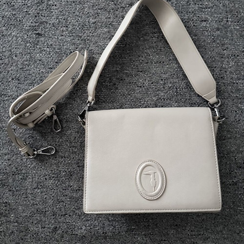 Trussardi bag with extra crossbody strap like new, beige